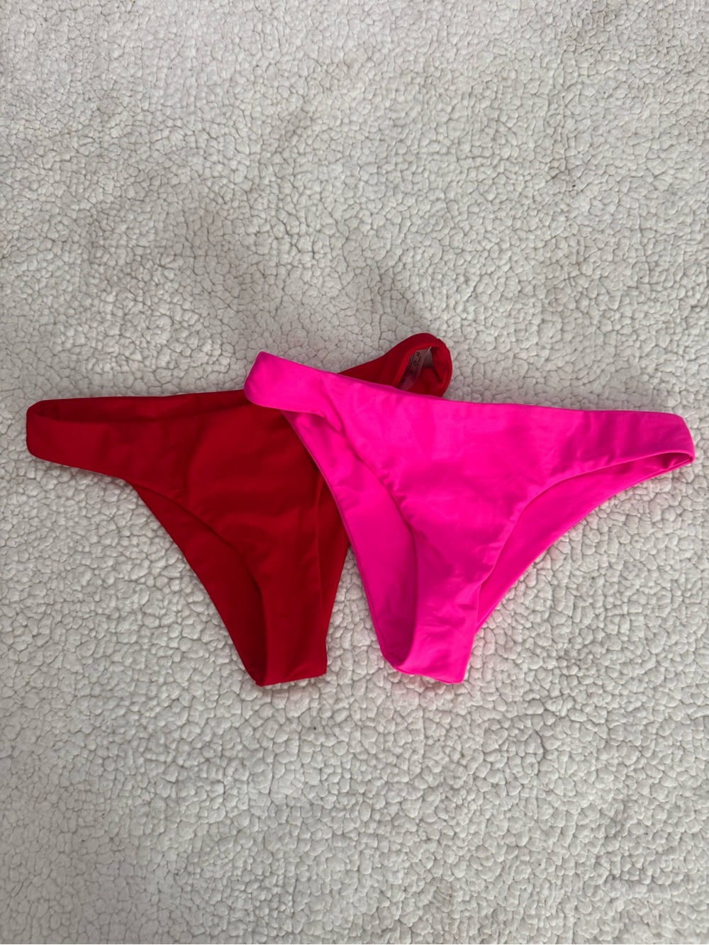 Red and Hot Pink Bikini Bottoms